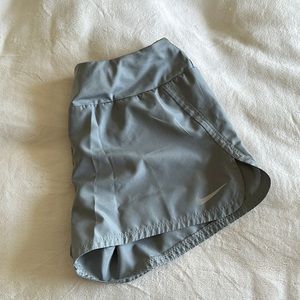 Grey Nike athletic shorts